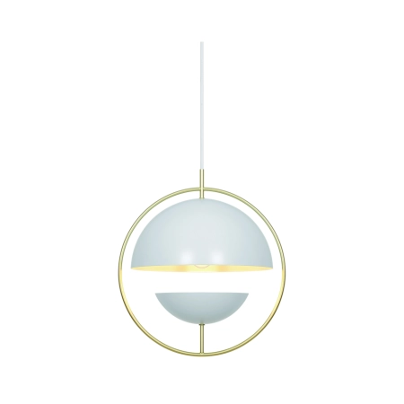 Lampa wisząca  z mosiężnym pierścieniem i białym metalowym kloszem Tavia NO2412353001 - Nordlux